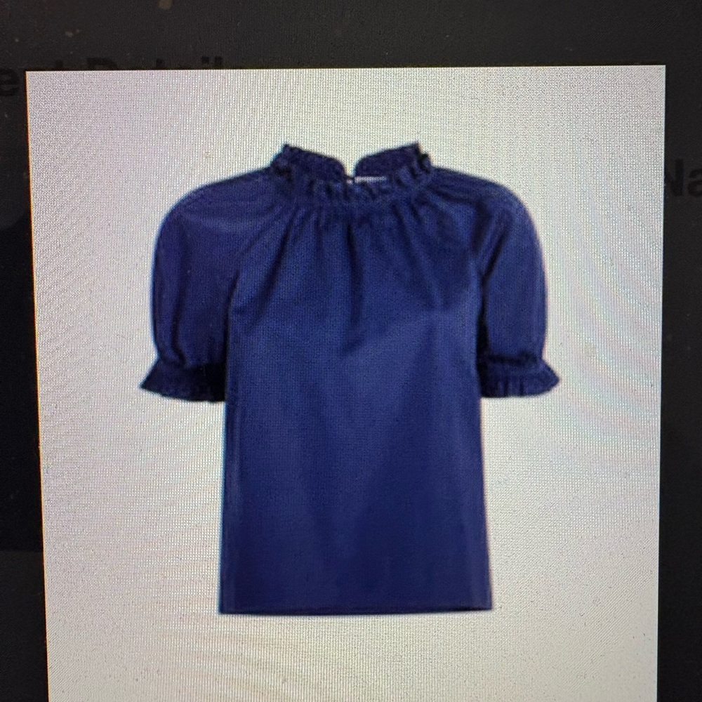Hill House Kit blouse navy poplin